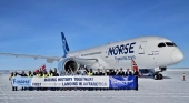 La aviación logra un nuevo hito histórico al aterrizar el primer avión de pasajeros en la Antártida | Foto: Norse Atlantic Airways