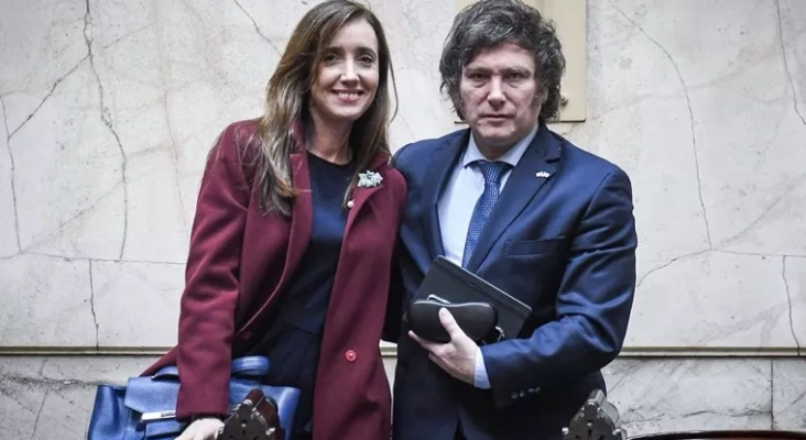 Victoria Villarruel, futura vicepresidenta de Argentina, y Javier Milei, presidente electo de Argentina | Foto: Victoria Villarruel vía Twitter