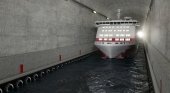 Tunel para barcos en Noruega