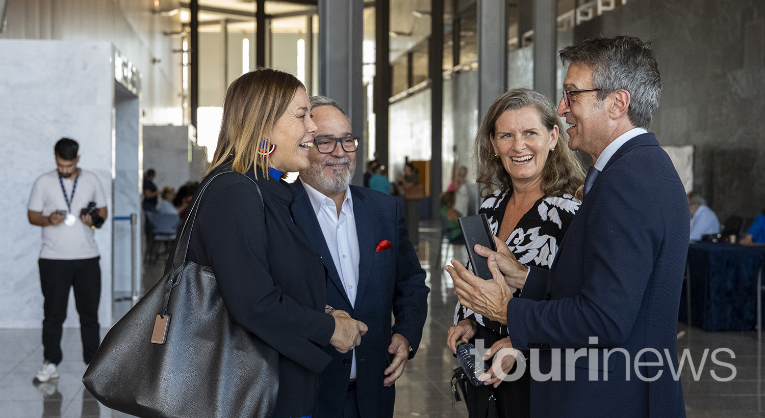 Astrid Pérez, Ignacio Moll,  Lola Rodríguez de Azero y Zoilo Alemán