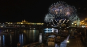 Fuegos artificiales en Praga, Chequia