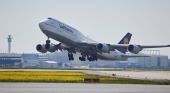 El Jumbo B747 de Lufthansa que ha aterrizado de emergencia en Palma (Mallorca) provocando todo un despliegue policial | Foto: Lufthansa