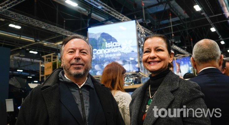 Juan Manuel Benítez del Rosario y Claudia Breede, presidente y secretaria técnica del Foro Internacional de Turismo Maspalomas Costa Canaria