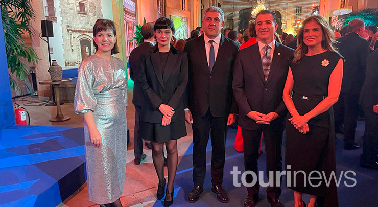 Julia Simpson, Tamara Bakradze, Zurab Pololikashvili, Christopher Paniagua y Sandra Bisonó