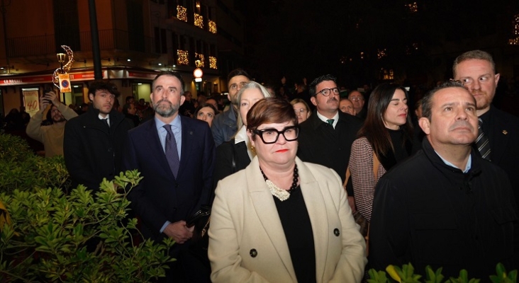 Pilar Bonet, durante la ofrenda de la Festa de l'Estendard. | Foto: PP Balears