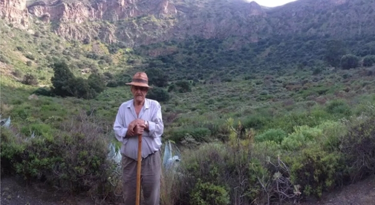 Agustín Hernández Torres 'Agustinito' en el fondo de la caldera de Bandama | Foto: Ayto. de Santa Brígida