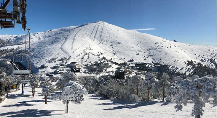 Vista de la estación de esquí Puerto de Navacerrada, en Madrid | Foto: vía Facebook (@Puerto de Navacerrada)