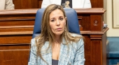 Jessica de León, consejera de Turismo y Empleo del Gobierno de Canarias durante la sesión de este martes en el Parlamento autonómico | Foto: GobCan