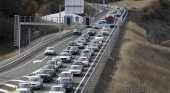 Atasco en la A 23, conocida como Autovía Mudéjar (Aragón) | Foto: Nevasport