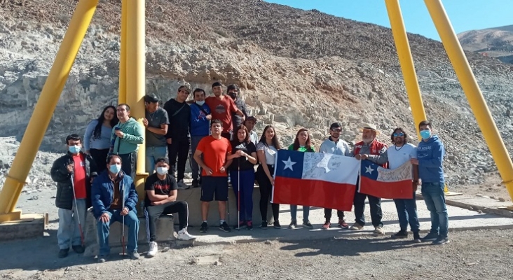 Participantes en evento de Goalball en el desierto de Atacama