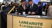 Héctor Fernández, consejero delegado de SPEL, y Oswaldo Betancort, presidente del Cabildo de Lanzarote