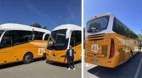 FTI tiñe Mallorca de naranja con sus nuevos autobuses