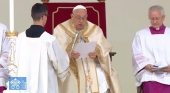 El Papa Francisco oficiando una misa en la Plaza de San Marcos, en Venecia (Italia)